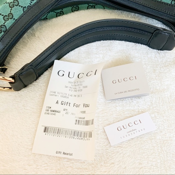 NWT Authentic Gucci GG Woven Borsa Zip Hobo Bag - Picture 8 of 8